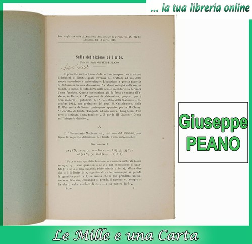 Giuseppe peano defizione - defizione, di