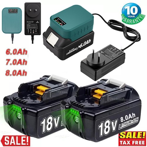 Per batteria makita 18v - 2x,