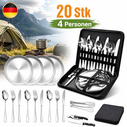 Set stoviglie campeggio 20 - set,