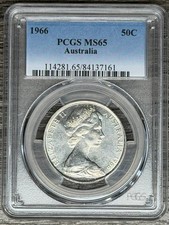 Australia 1966 argento tondo