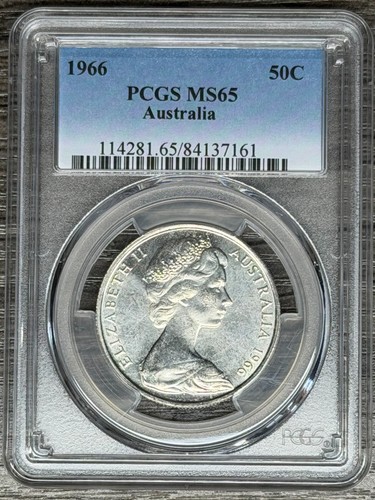 Australia 1966 argento tondo