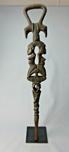 Arte africana bastone capo - bastone,