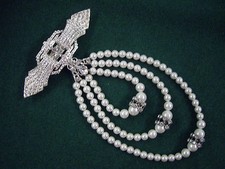 Acconciatura capelli  a fermaglio con perle e strass NUOVA bellissima sposa ??