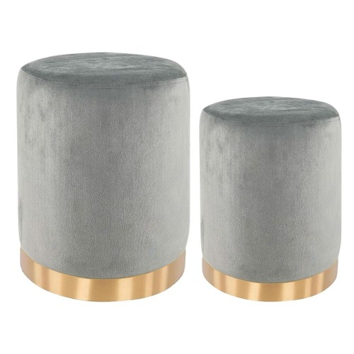 Set pouf puff velluto - puff,