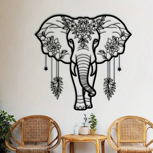 Elefante metallo nero