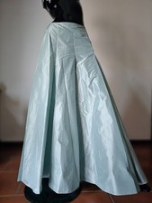 Original Vintage 1999 Max MARA Maxi Skirt 100% Silk Satin Iridescent Cerimony