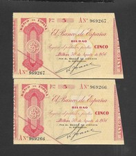 PAREJA CORRELATIVA 5 PESETAS