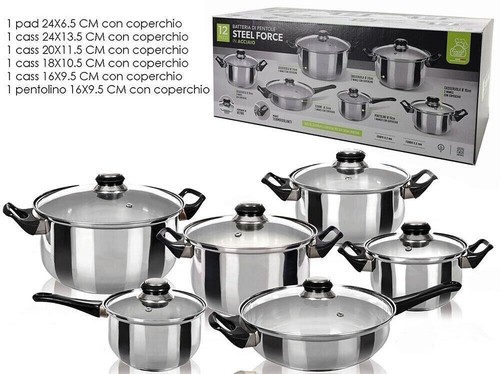 Batteria pentole set pz - pentole,