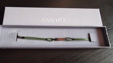 Sagapo Bracciale In Gomma Verde e Acciaio Sagapò Spa19 S'agapo