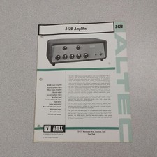 Scheda tecnica Altec vintage