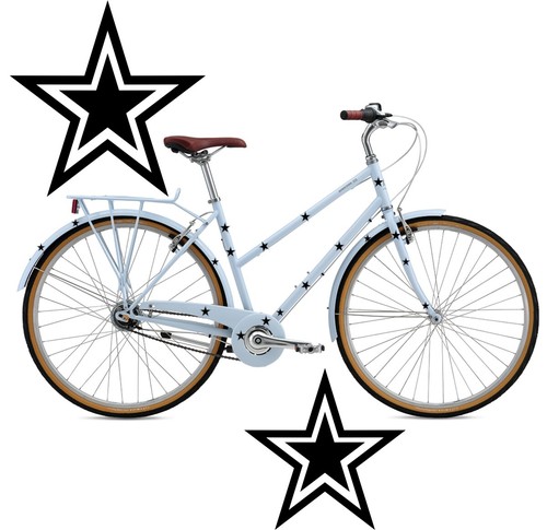 Stelle adesivi bicicletta - adesivi,
