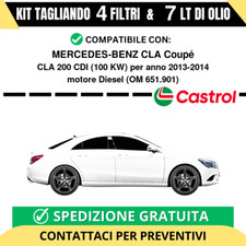 Tagliando per MERCEDES-BENZ CLA Coupé CLA 200 CDI 100 kw - 7 Lt di Castrol + ...