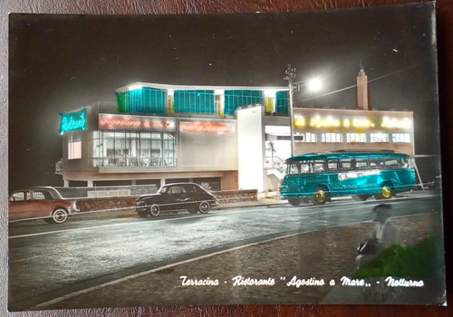 Cartolina terracina ristorante - cartolina,