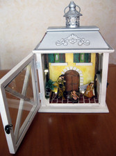 presepe artigianale in lanterna con luci _ vedi video e  foto