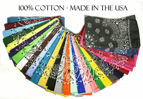 Bandana paisley made usa - paisley,