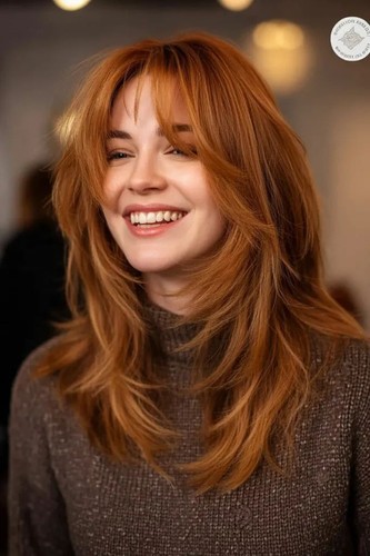 Parrucca lunga strati ginge - lunga, a