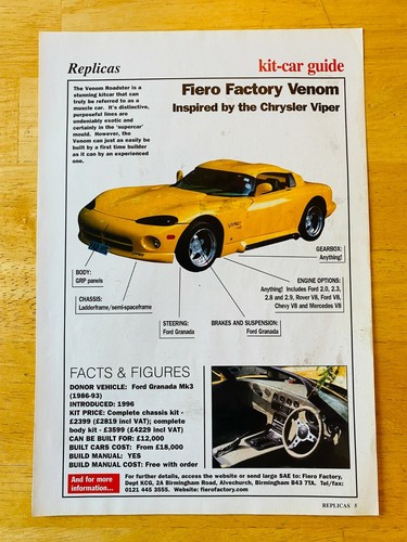 Chrysler viper pontiac fiero - chrysler,