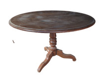 Tavolo tondo fisso noce con - tondo,