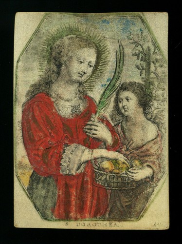 Santino pergamena 1600 - santino,