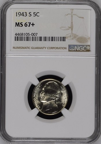 1943 jefferson nickel - jefferson, ngc