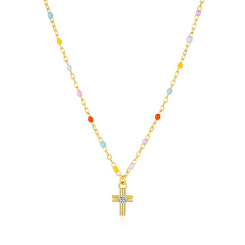 Collana croce argento sterling