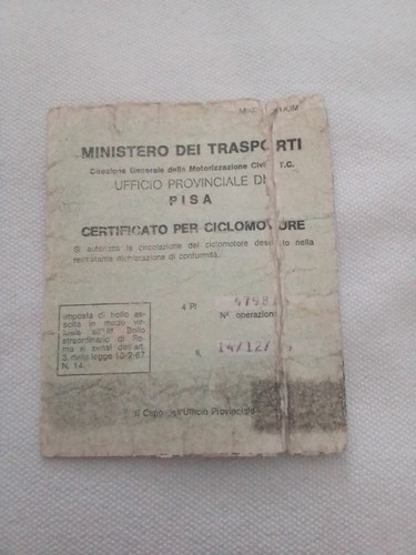 Libretto originale piaggio - originale,