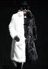 Men faux fur gothic splicing - faux,