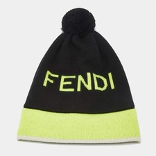 Fendi black logo - intarsia, wool
