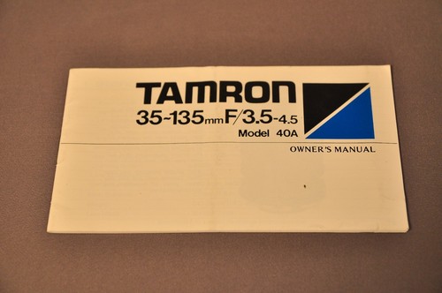 Manuale obiettivo tamron - obiettivo,