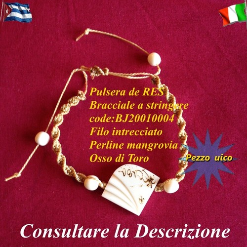 Bracciale perle mangrovia osso - bracciale,