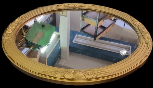 Specchio ovale decorazione - , a