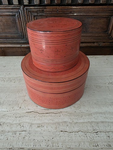Scatola betel laccata birmana - scatola,