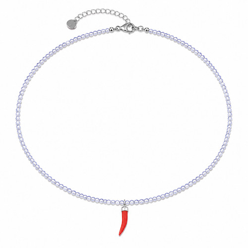 Collana con cristalli - con, di