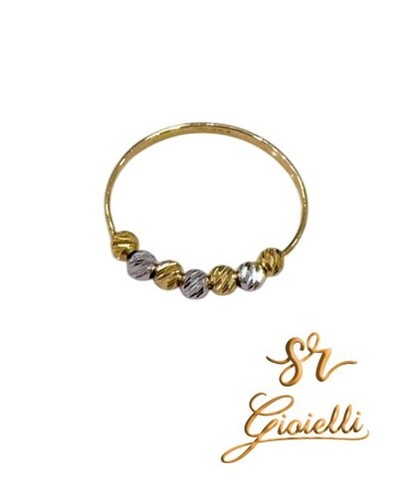 Anello con sfere diamantate - diamantate, in