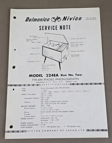 Delmonico nivico modello 224ea - nivico,