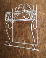 Mensola in ferro battuto stile shabby porta spezie e scottex cucina rustica 