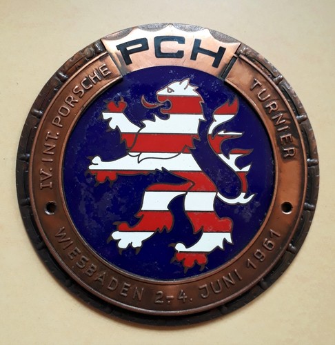 Porsche enamel badge - enamel,
