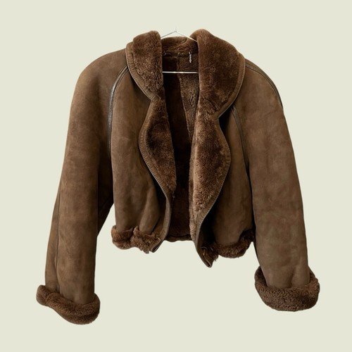 Montone vera pelle crop - in,