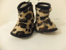 *NUOVE SCARPE STIVALETTI BAMBINO OCELOT PELLICCIA SINTETICA MISURA 6-9,9-12 e 12-15 mesi