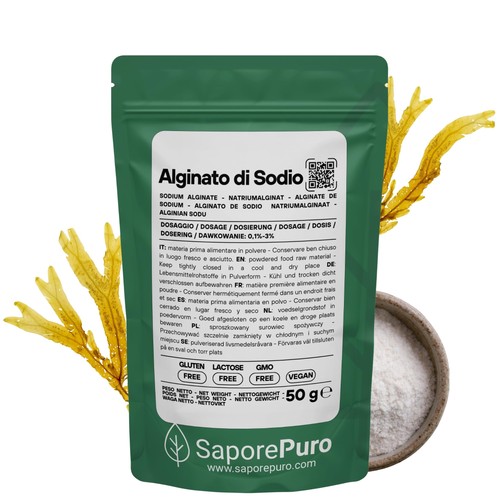 Alginato sodio polvere - sodio, in