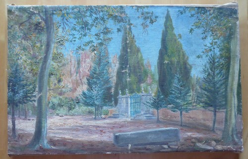 Quadro antico veduta - quadro, ingresso