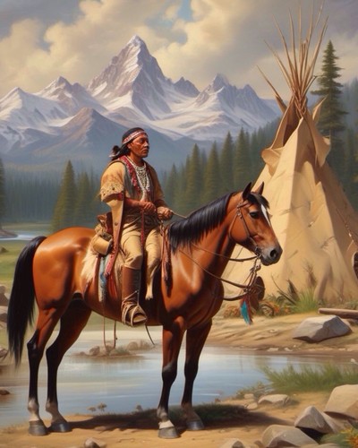 Dipinto nativi americani - nativi,