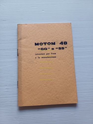 Motom ss 1960 manuale - gg,