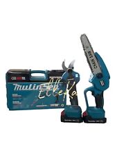 KIT 2 PZ FORBICE 40mm A BATTERIA DA POTATURA +MOTOSEGA 8” VALIGIA 48V 2 BATTERIE