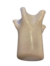 Vaso in Vetro lattimo marezzato – Murano - Anni ’70