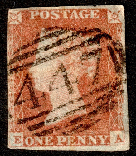 1841 one penny red - 1841,