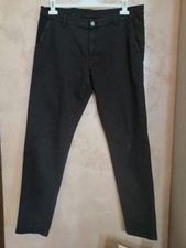 Pantalone uomo in cotone taglio classico colore grigio scuro
