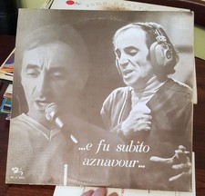 LOTTO DI 2 DISCHI A 33 GIRI: CHARLES AZNAVOUR IN ITALIANO E FRANCESE-BUONO STATO