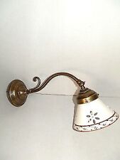 Appliques Lampada da parete in ottone con ceramica traforata MARRONE