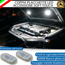 COPPIA PLACCHETTE LED VANO MOTORE PORSCHE CARRERA GT 6000K BIANCO